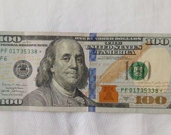 1977 100 Dollar Federal Reserve STAR Note FRN United States Green