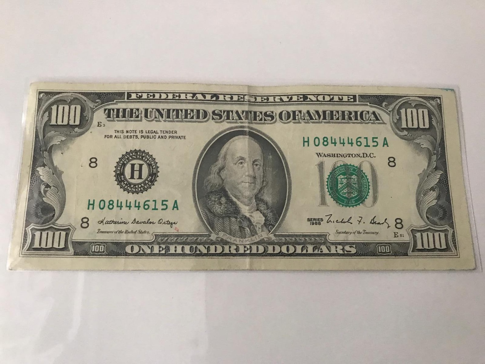 Usa 100 Dollar Bill