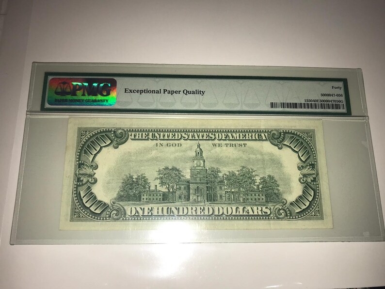 100 dollar bill 1966 Hundred Dollar Bill Red Seal PGM 40 Etsy