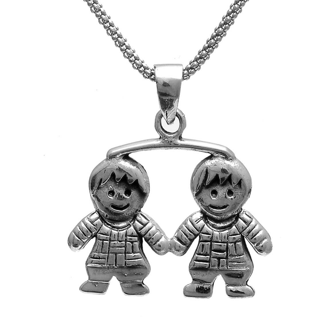 Sterling Silver Boy and Girl Charms Pendants Antique Silver Etsy UK