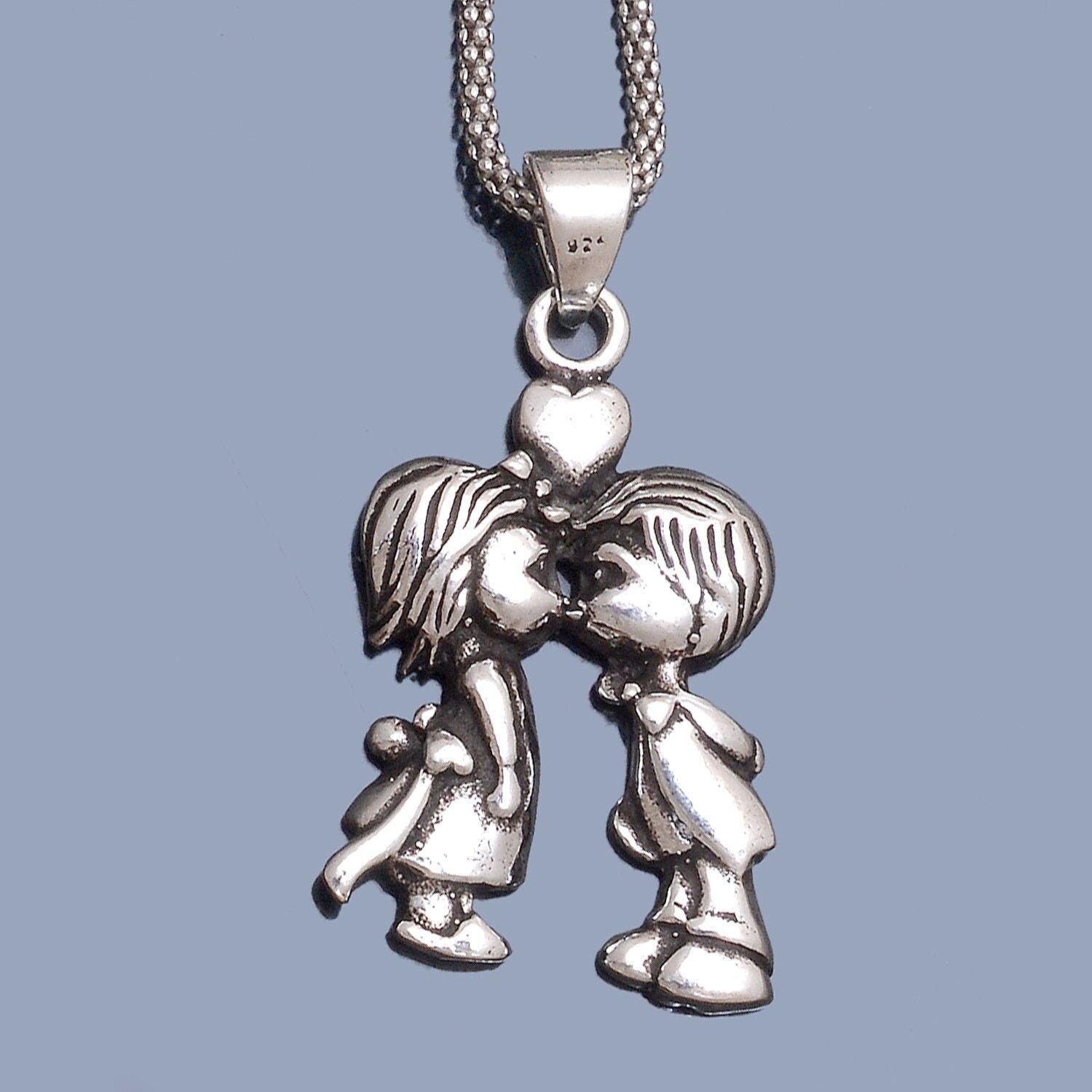 Sterling Silver Children Pendant Little Boy and Girl Pendant Etsy