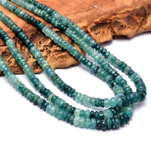 AAA Natural Grandidierite Smooth Rondell Beads, Grandidierite Gemstone Beads, Grandidierite Plain Rondell, Rondell Beads 17 Inches Strand