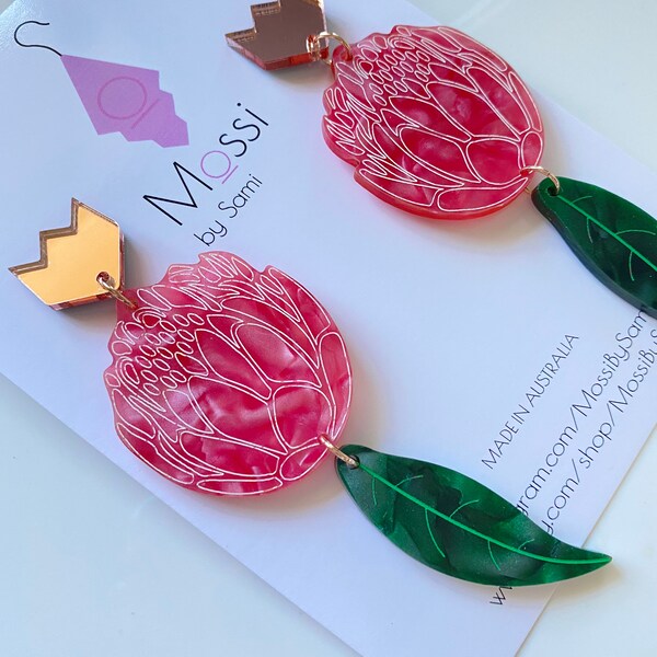 Australian Native Protea statement dangles