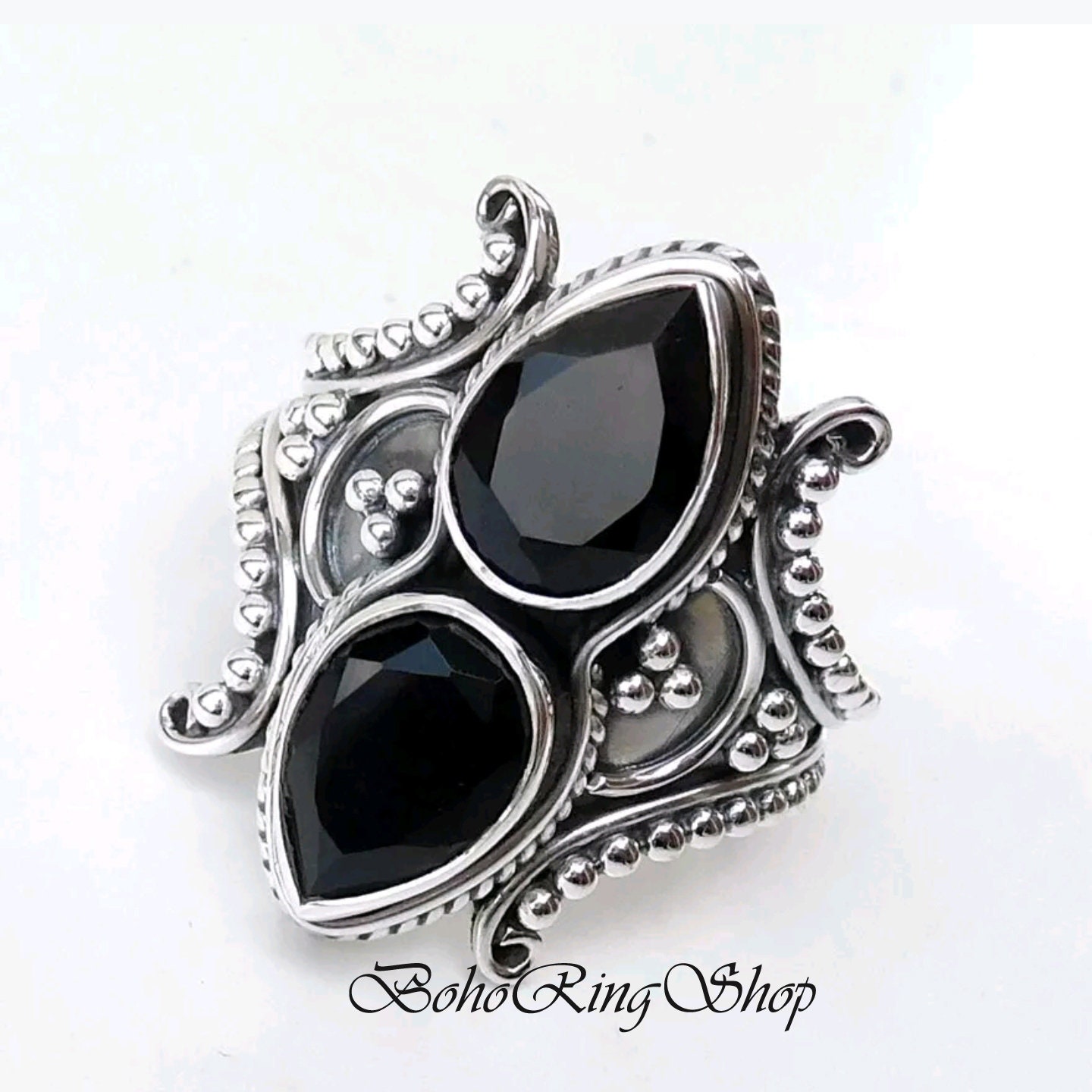 Black Onyx Ring Handmade Ring Statement Ring Gemstone Ring | Etsy