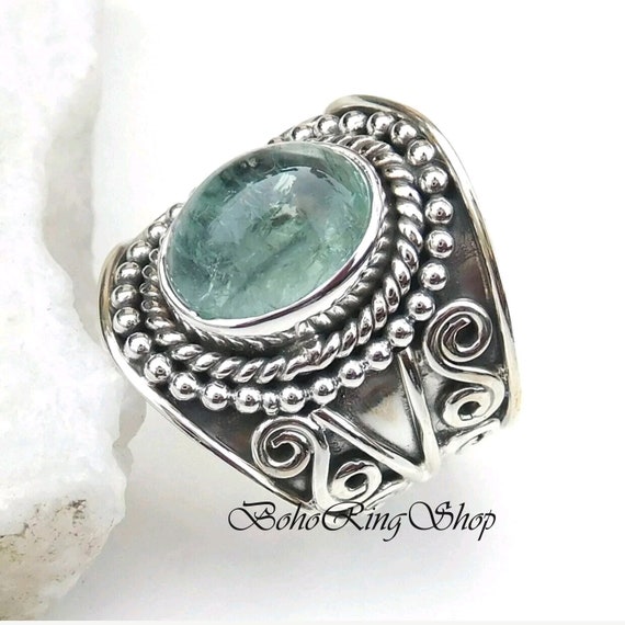 Aquamarine Ring Designer Ring Handmade Ring Statement Ring | Etsy