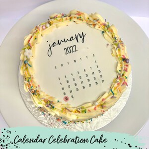 Custom Calendar Cake Topper, Icing Sheets, Wafer Paper, Burn-away Cake ...