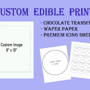 Custom Icing sheets, Cake and Cupcake toppers, cookies topper, Wafer paper