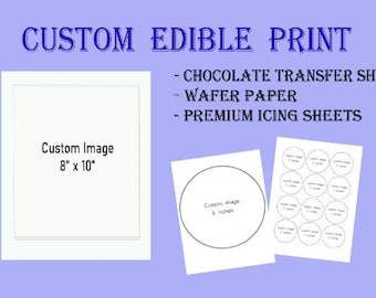 Custom Icing sheets, Cake and Cupcake toppers, cookies topper, Wafer paper