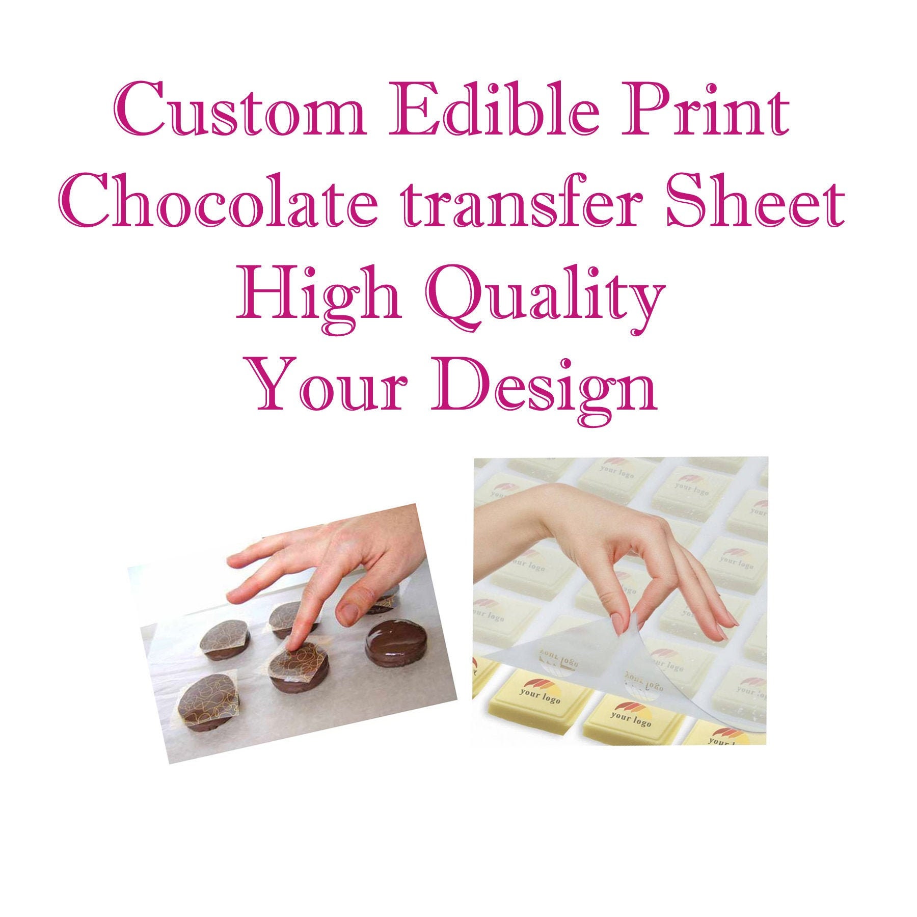 Gold Season s Greetings Chocolate Transfer Sheet