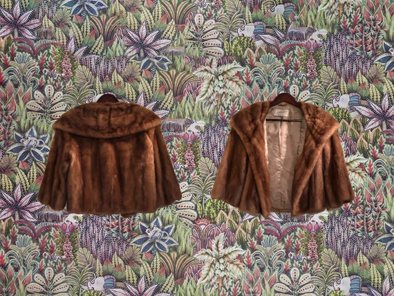 Vintage Mink Coat - U.S. Made Fur Bolero Cropped S