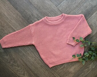 5-6 years personalised knitted oversized jumper