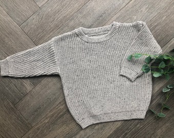 1-2 years personalised knitted jumper oversized