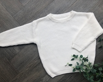 3-4 Years personalised knitted jumper oversized