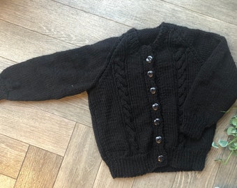 2-3 years Personalised hand knitted baby cardigan