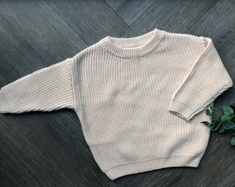 5-6 years personalised knitted oversized jumper