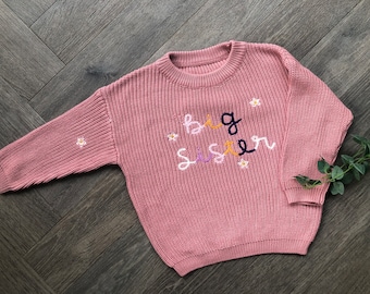 2-3 years Big sister knitted jumper