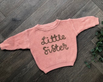 3-6  months  personalised knitted jumper