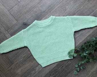 3-4 years personalised knitted jumper oversized