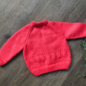 Newborn personalised Hand knitted cardigan image 10