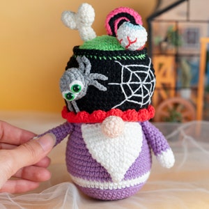 PDF crochet gnome pattern: Halloween Gnome - Crochet Halloween Pattern - Amigurumi gnome pattern - Crochet gnome pattern - Gnome Crochet