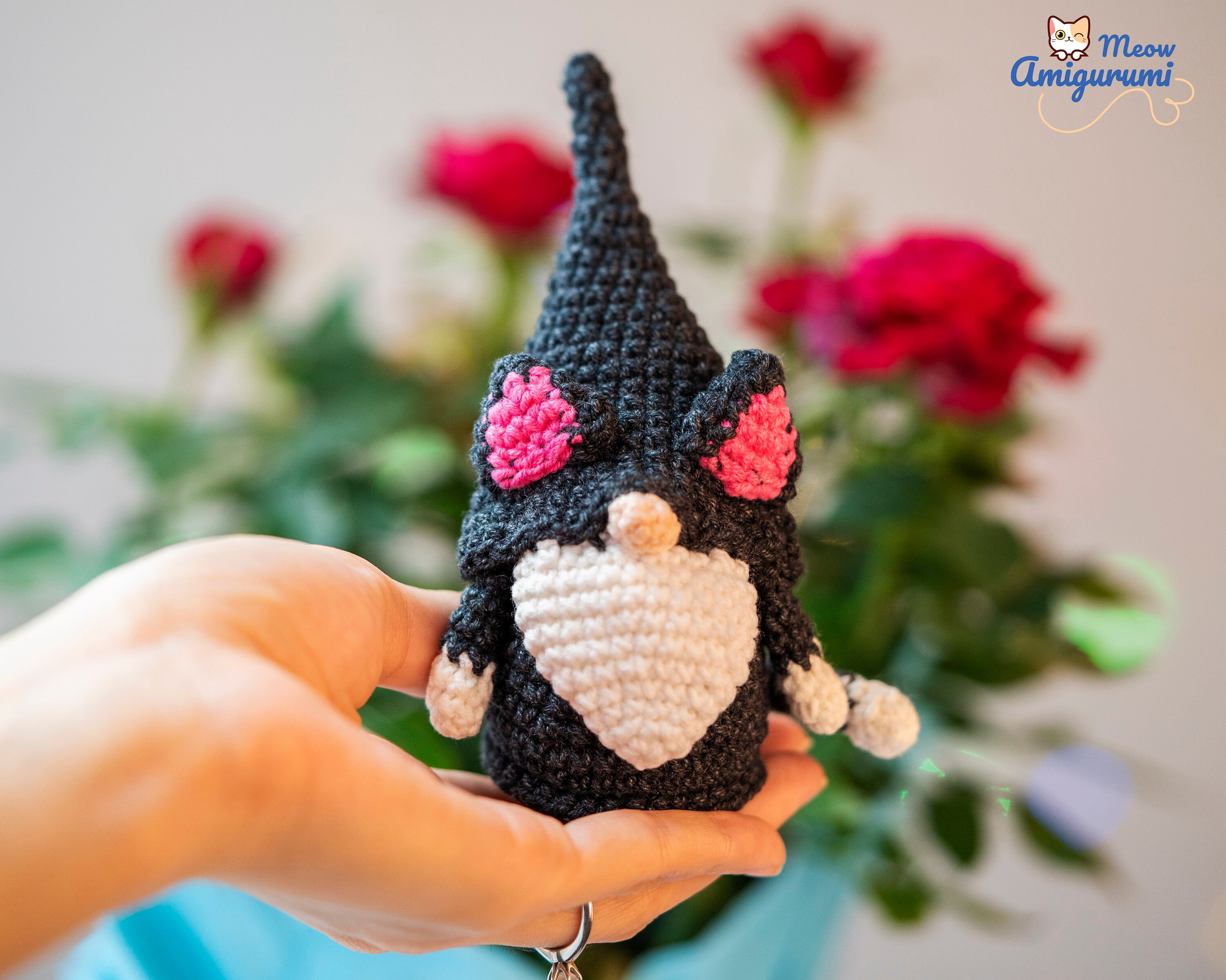 PDF Crochet Mini Black Cat Gnome Pattern Mini Halloween Gnome Etsy