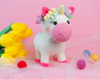 Amigurumi Unicorn Pattern - Crochet Unicorn Pattern - Unicorn Crochet PDF Pattern -Easy Crochet Unicorn Pattern - English/US/UK