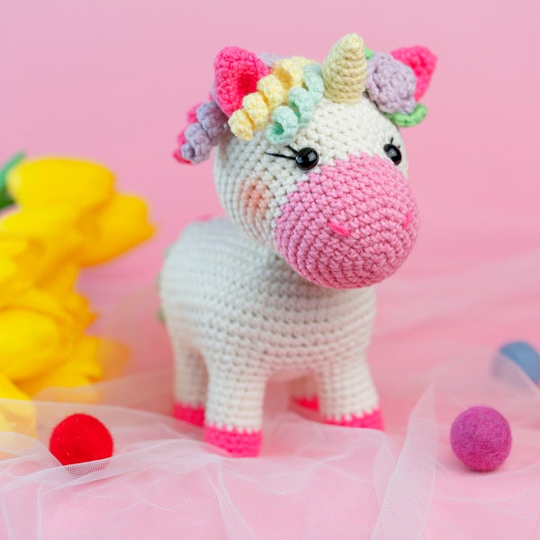 Amigurumi Unicorn Pattern - Crochet Unicorn Pattern - Unicorn Crochet PDF Pattern -Easy Crochet Unicorn Pattern - English/US/UK