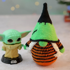 PDF crochet pattern: Halloween Gnome - Amigurumi gnome - Crochet gnome pattern