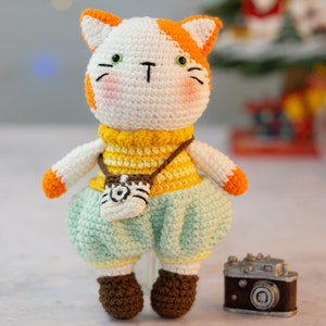 PDF crochet pattern: Mango ( 8 inch tall)-Amigurumi doll pdf-Crochet doll Pattern-Kitty crochet Pdf-Amigurumi animal