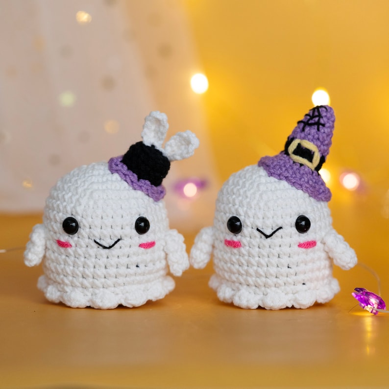 crochet halloween pattern -crochet ghost pattern - amigurumi ghost pattern - easy crochet ghost - halloween pattern
