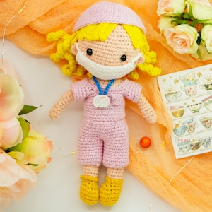 Amigurumi Nurse doll ENGLISH Pattern, PDF,  Frontline Hero crochet, Crochet  Hero doctor, Nurse Dolls, Nurse Gifts, Hospital doll