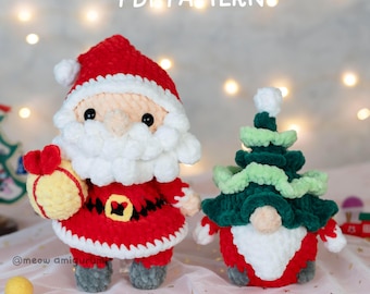 Christmas Bundle Crochet Pattern - Santa Crochet Patterrn - Gnome Crochet Pattern - Amigurumi Christmas Pattern - Santa Claus Pattern
