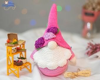 PDF crochet pattern: Spring Gnome - Easter Gnome - Amigurumi gnome - Crochet gnome pattern