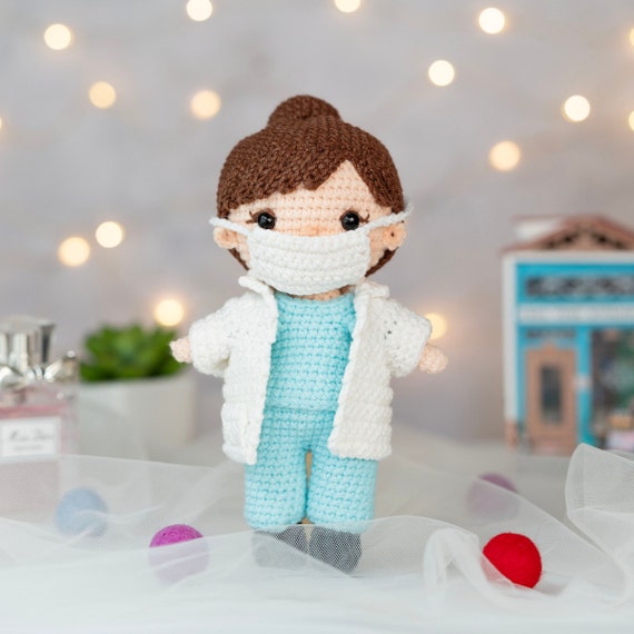 Doctor Doll「お口をあけて」First Lesson PDF Crochet Pattern English: Doctor Doll - Amigurumi Pattern
