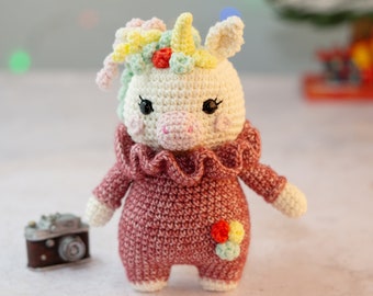 PDF crochet pattern:Ruby the unicorn- Amigurmi pattern-Amigurumi tuto-Crochet doll pattern-Amigurumi unicorn pdf