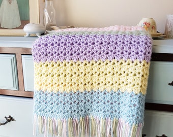 Lola Blanket Beginner Crochet Pattern