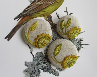 Broche Artisanale Unique - Composition Composite, Verre Et Perles - Bijou Fantaisie Femme - Occasion
