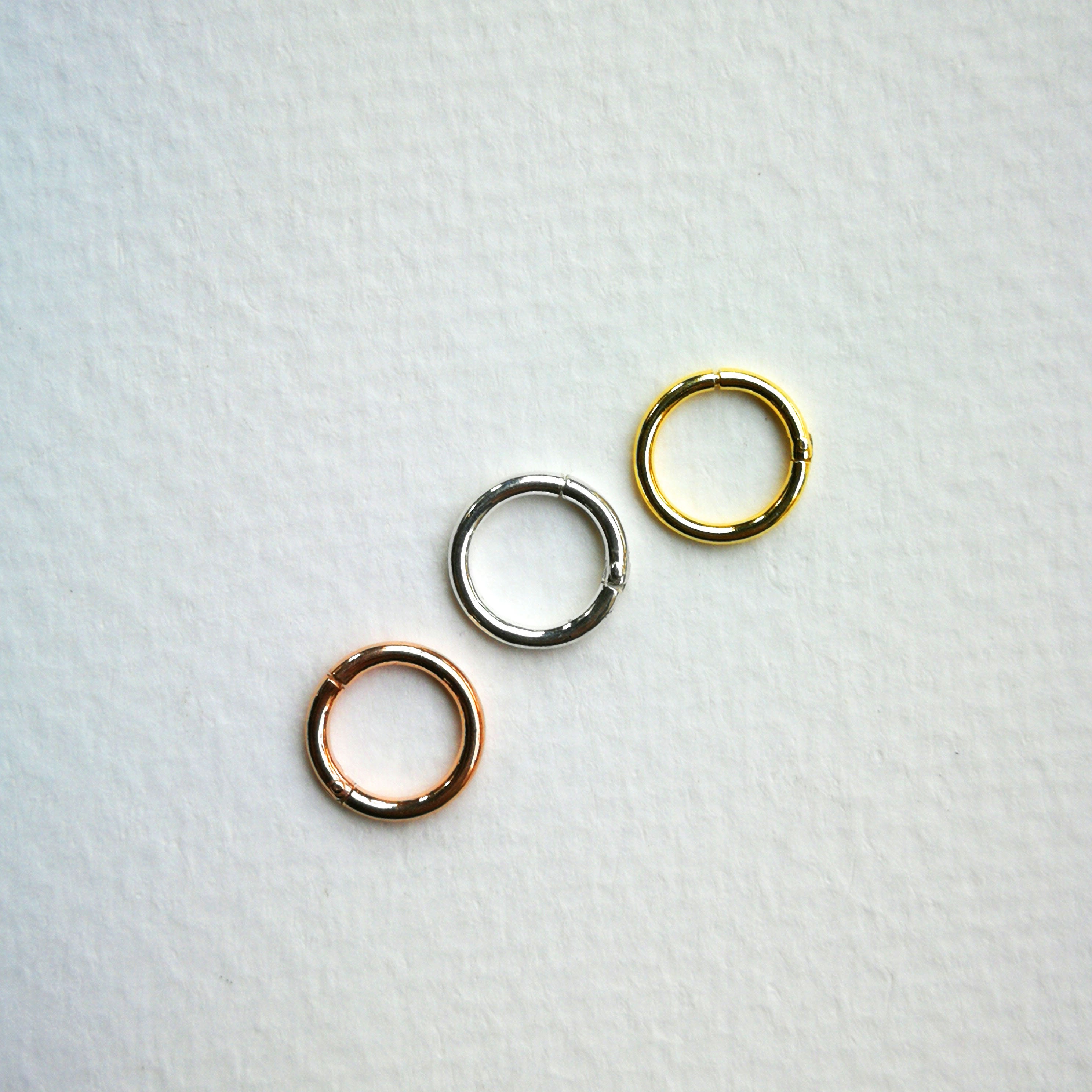 14K Solid Gold Segmented Clicker Hoop 18 Gauge 6mm Clicker Etsy