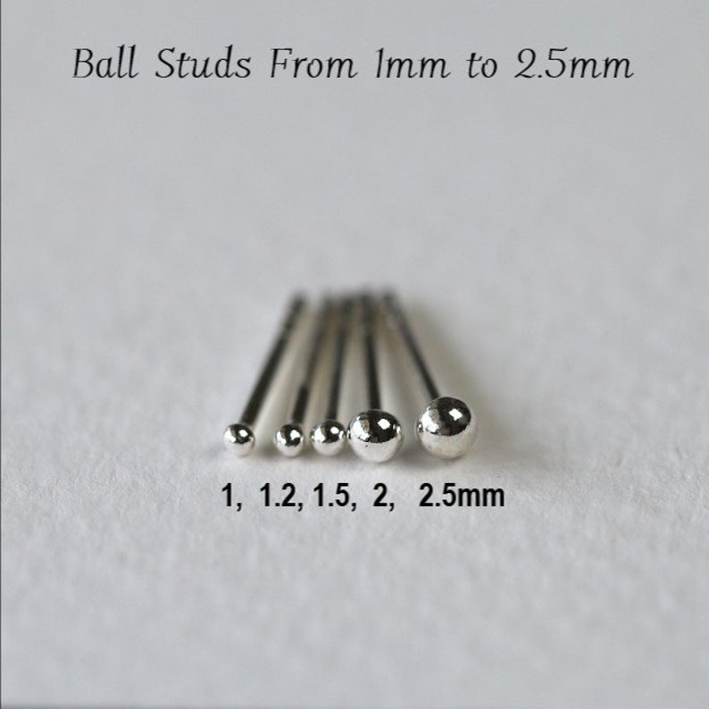 Gold Plated 1mm Ball Studs Super Tiny Ball Studs Delicate Etsy