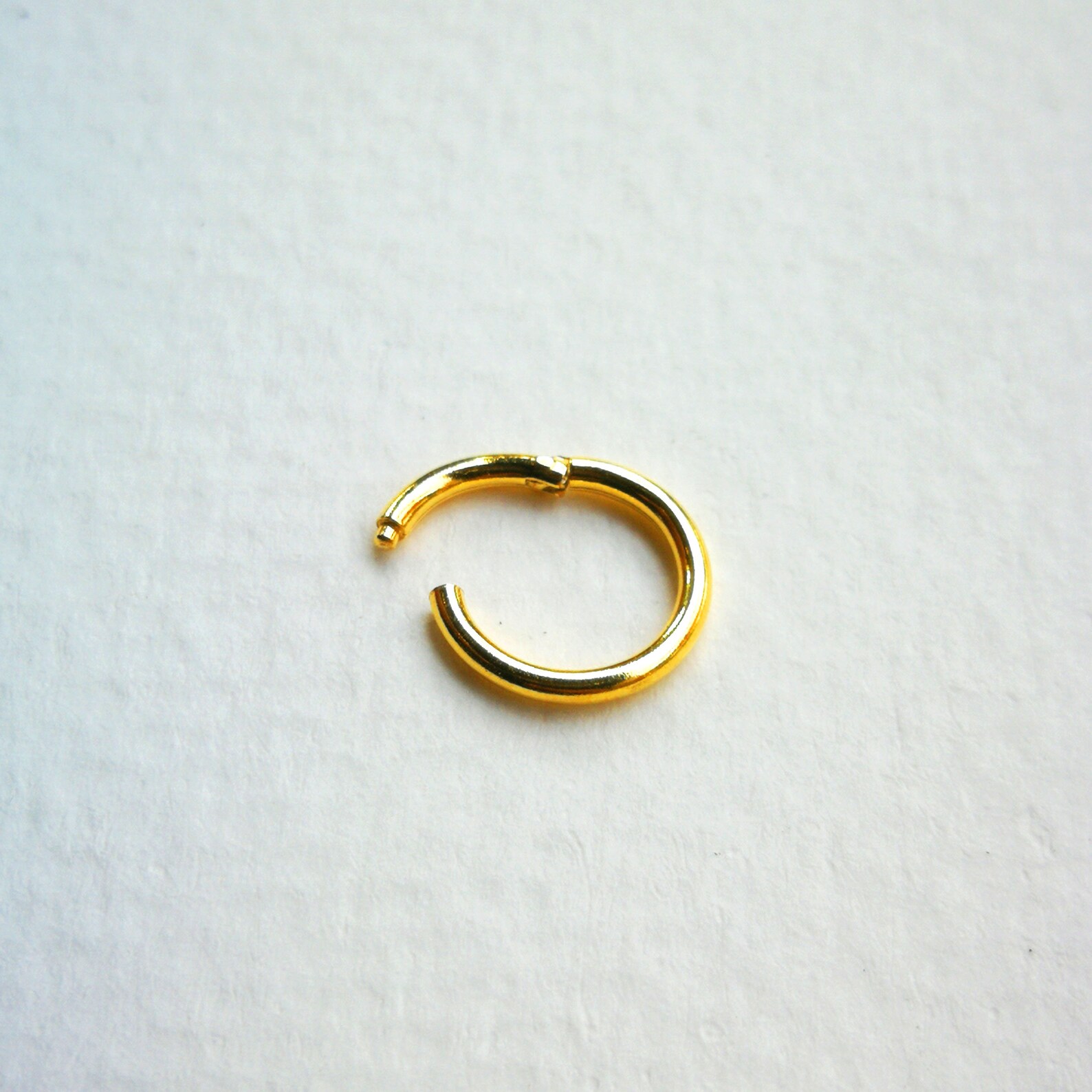 14K Solid Gold Segmented Clicker Hoop 18 Gauge 6mm Clicker Etsy