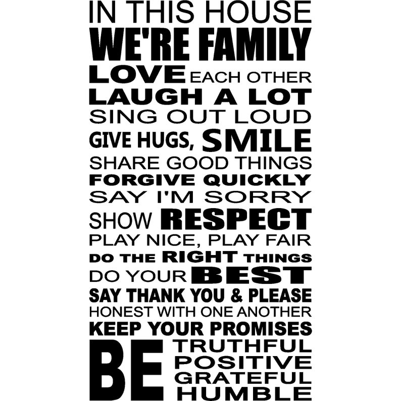 We Are Family Wall Art Quote Vinyl Wall Art Sticker Window Etsy