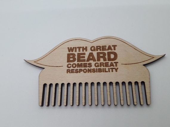 Beard Comb Custom Engraved Laser Cut , Wooden Comb, Men's Gift, Stocking filler gift, hipster, fathers day, dad gift , secret santa