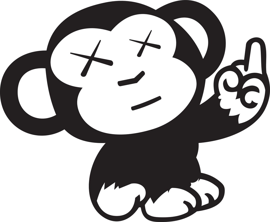 Cheeky Monkey Decal Vinyl Sticker for Car Wall Laptop Bumper Decal Etsy