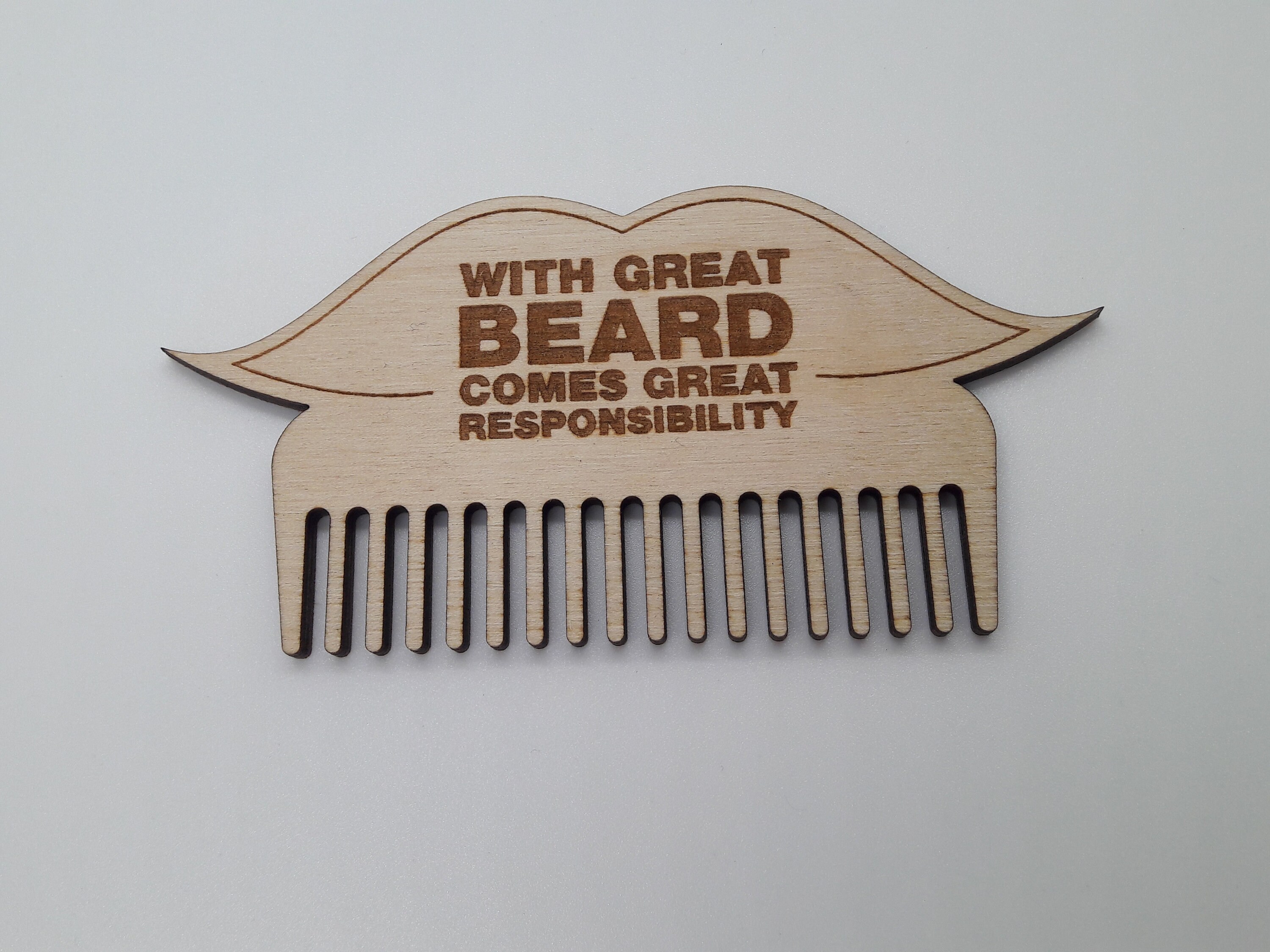 Beard Comb Custom Engraved Laser Cut Wooden Comb Men's Etsy UK