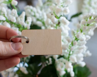 10 x Top Quality Birch plywood rectangular pack of 10 key fob blanks key ring packs pyrogrophy blanks craft blank craft shapes birch plywood