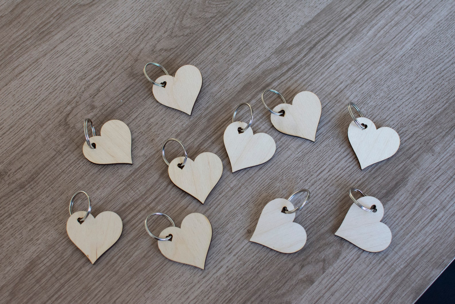 10 x Top Quality Birch plywood heart pack of 10 key fob blanks Etsy