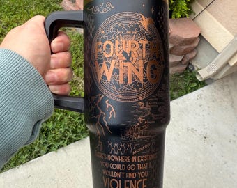 Dragon Fantasy Fourth Wing 30 oz engraved tumbler