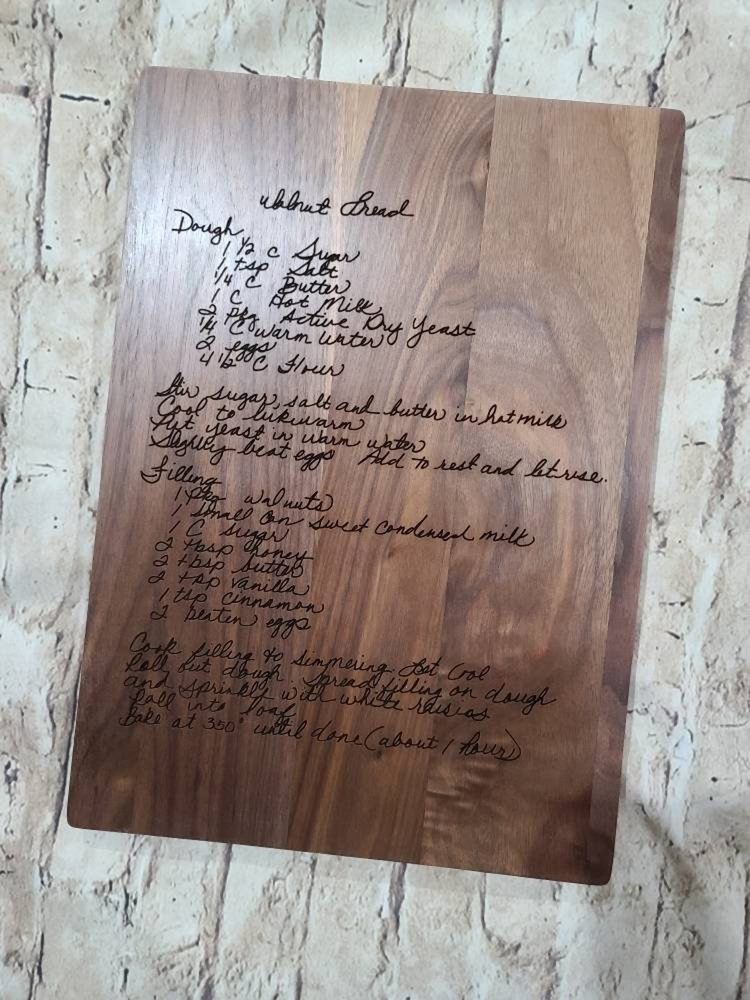 Personalized Recipe Cutting Board Etsy