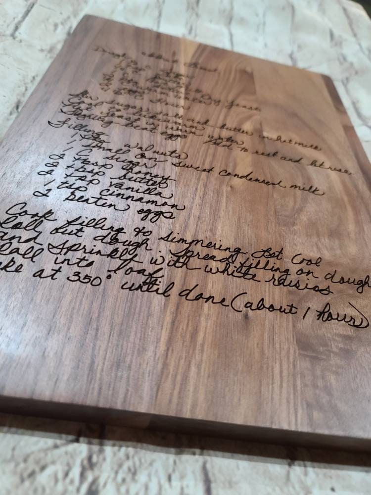 Personalized Recipe Cutting Board Etsy
