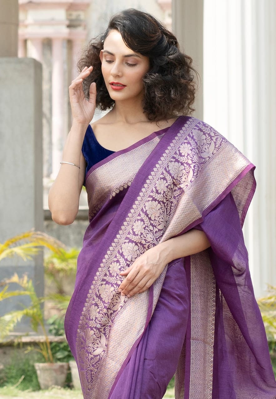 Banarasi Linen Saree